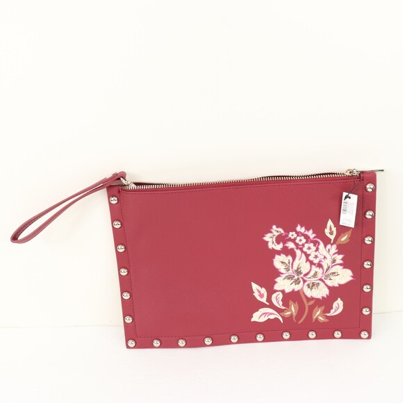 NWT White House Black Market Red floral Wristlet purse bag - Picture 4 of 6